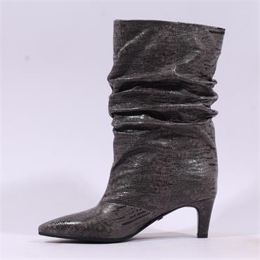 Una Healy Sensitivity Ruffled Mid Boot - Grey Snake